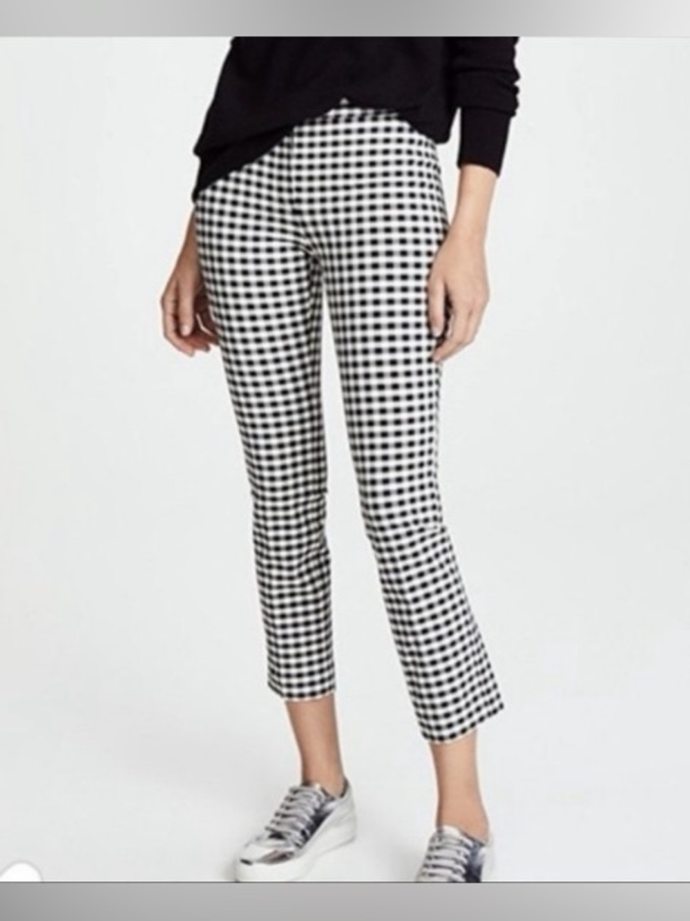 THEORY Cropped Capri Gingham pants
